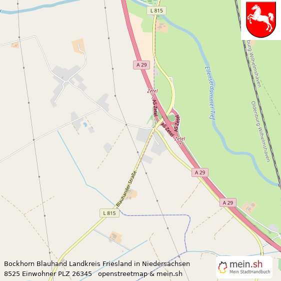 Bockhorn Blauhand  Lageplan